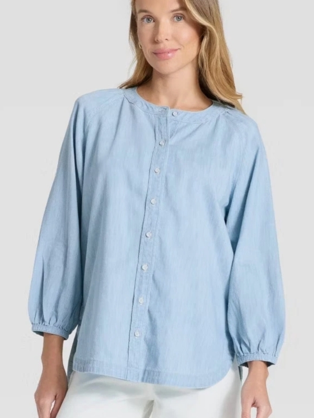 Universal Thread Poet Light Weight Denim Button-down Top
